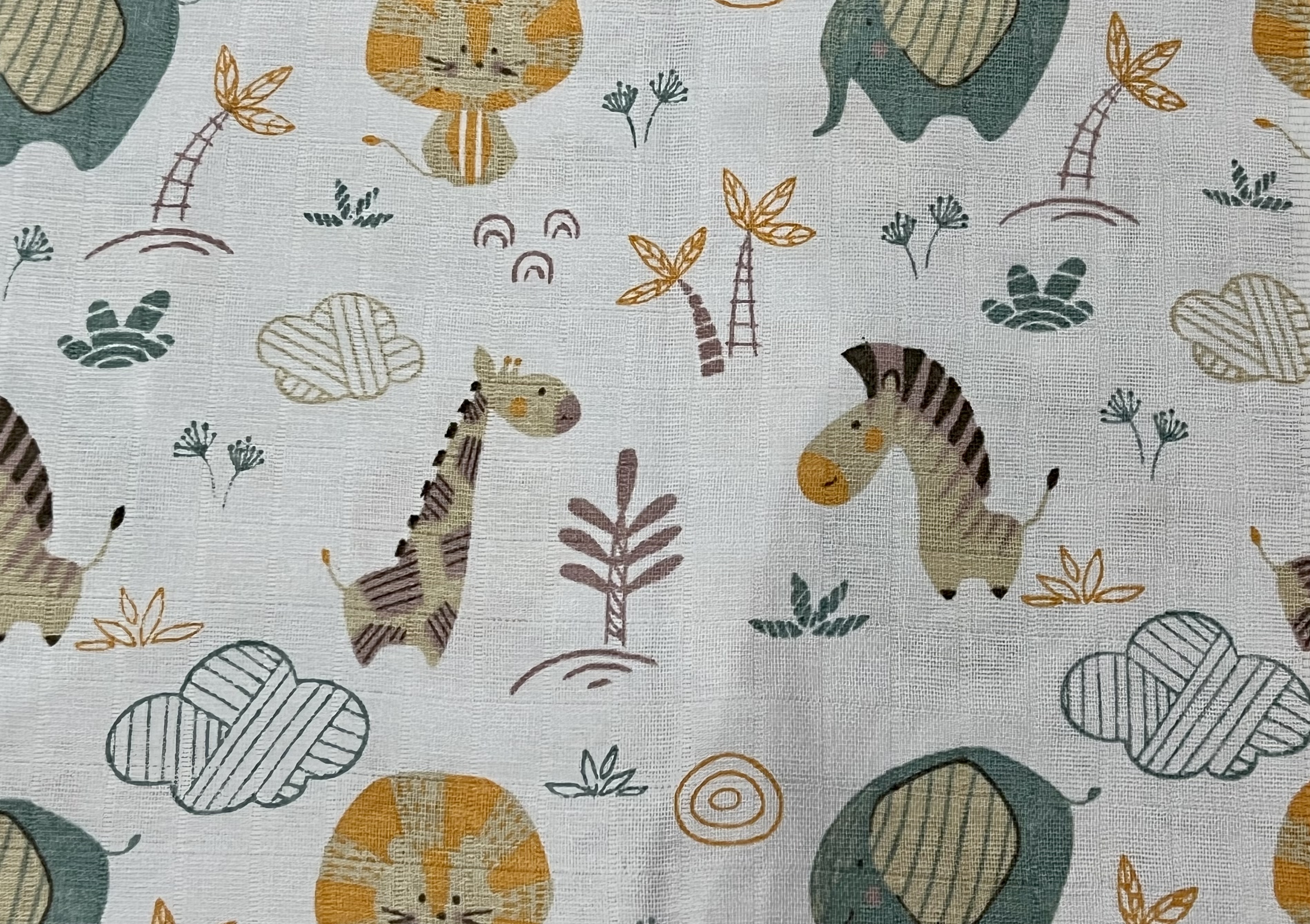 PLIENKOVÁ OSUŠKA celopotlač - slon, žirafa, zebra