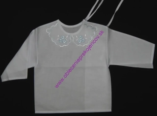 Plátená KOŠIEĽKA tulipán - modrá výšivka